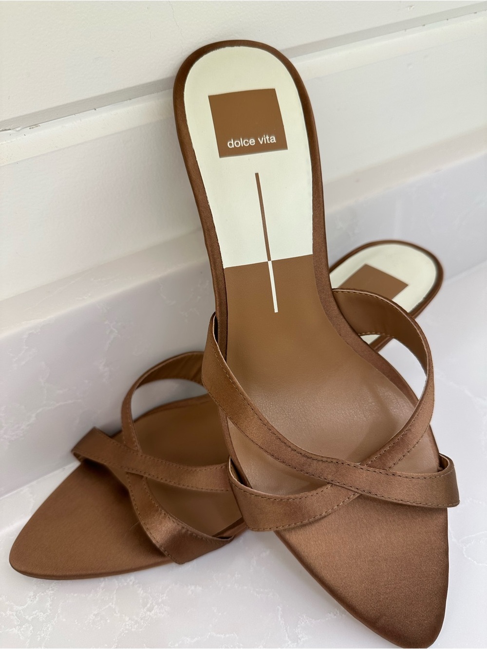 NWOT || Dolce Vita Satin Strappy Pointed-Toe Heel. Size 9.5 Women’s